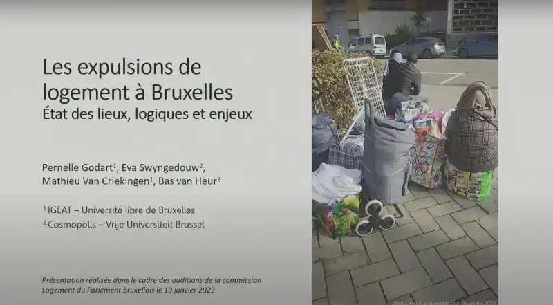 Les expulsions de logement à Bruxelles. État des lieux, logiques et enjeux.